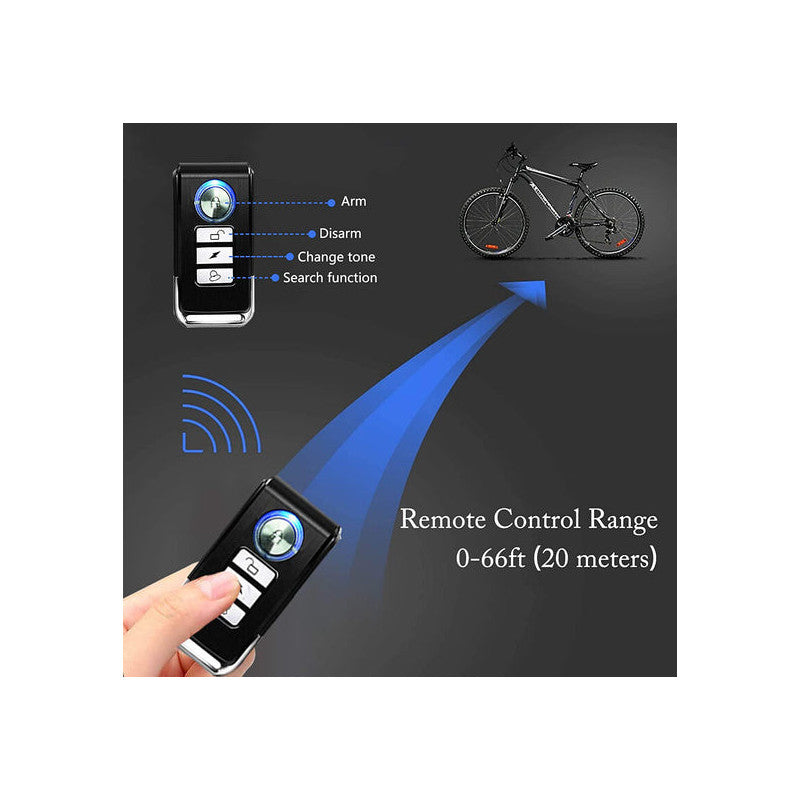Anti-theft Alarm for Scooters and Bicycles with Waterproof Remote Control