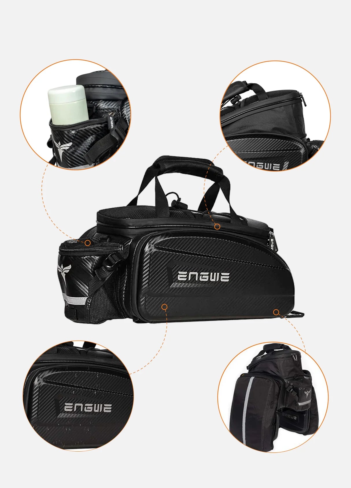 ENGWE 35L Waterproof Bike Rear Rack Bag