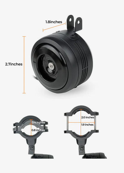 Waterproof Motorcycle Horn & Anti-Theft Alarm for electric bike with USB Charging
